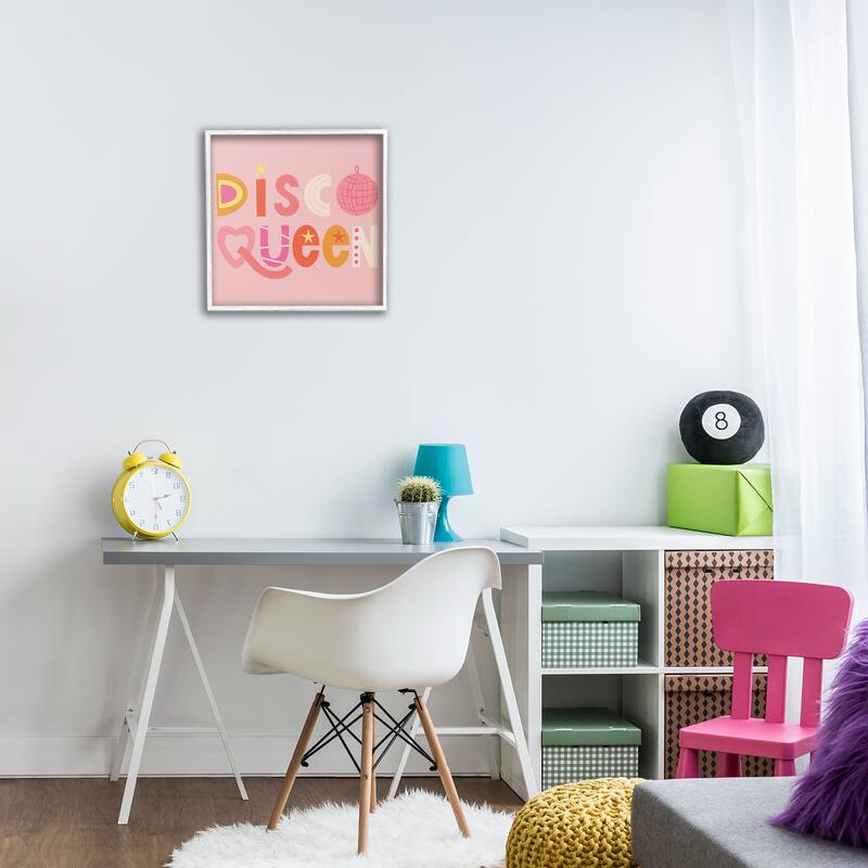 Stupell Disco Queen Pastel Pink Framed Giclee Art Design By Sazerelli Designs
