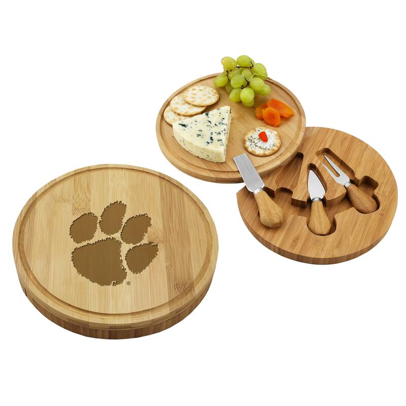 NCAA Clemson Tigers Bamboo Cheese & Charcuterie Board