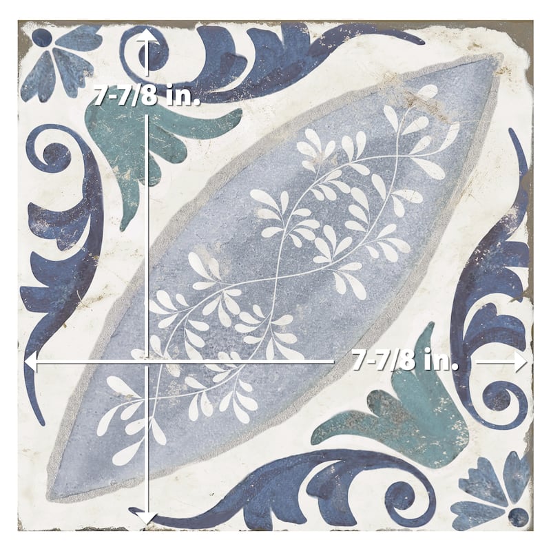 Merola Tile Magnolia Paulina 7-7/8" x 7-7/8" Porcelain Floor and Wall Tile
