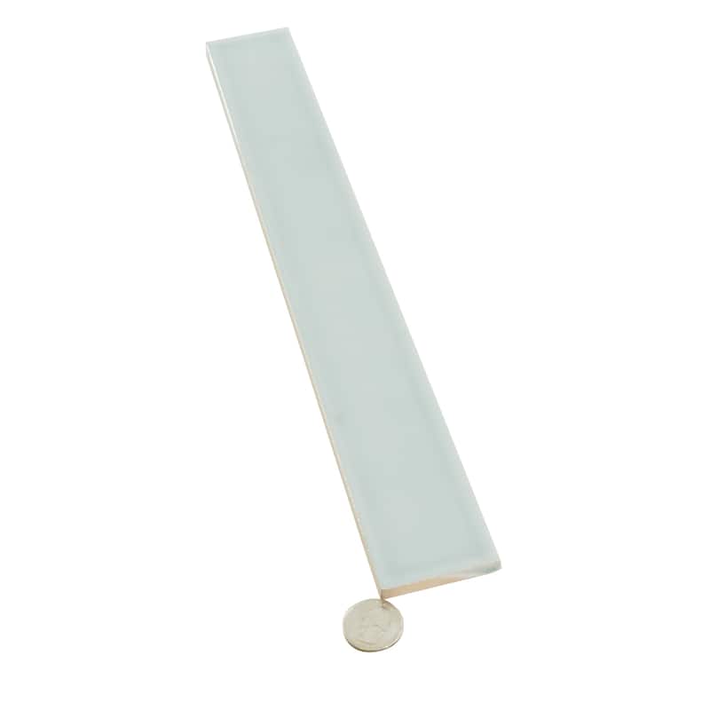 Apollo tile 2" x 16" Horizonte Glossy Pastel light Blue Ceramic Tile (10.76 sq ft/case) - 50 Pack