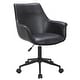 preview thumbnail 4 of 24, Porthos Home Jamar PU Leather Office Chair with Metal Roller Base Black