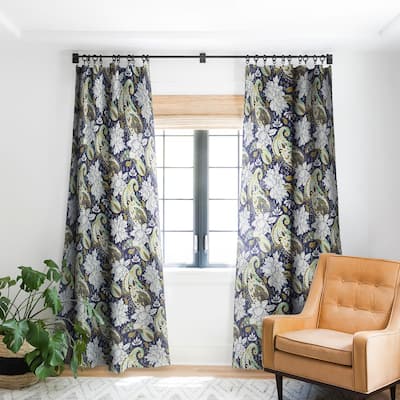 Blackout Paisley Bloom Pattern Made-to-Order Curtain Panel (One Panel)