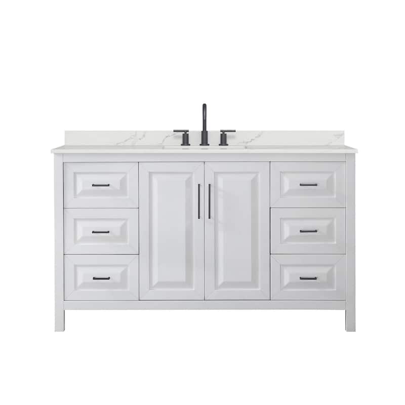 Wyndham Collection WCV252560S-QTZ-US3MXX Daria 60" Free Standing