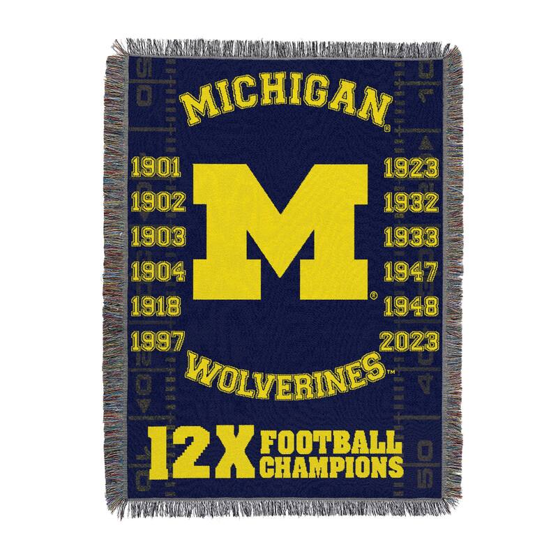 NCAA Big Ten Conference School Tapestry Throw Blanket