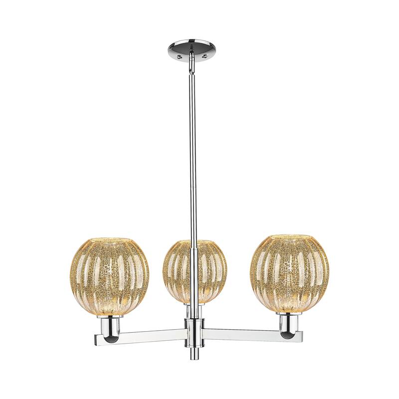 Innovations Lighting Downtown Urban - Preston - 3 Light 18" Globe Shade Stem Hung Chandelier