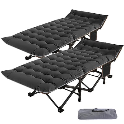 DoCred Portable Folding camping Bed with Mattress, Guest Cot Bed，2PCS - 75"