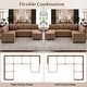 preview thumbnail 28 of 29, U-Shaped Convertible Sectional Sofa Bed with Storage Chaise by Harper&Bright Designs