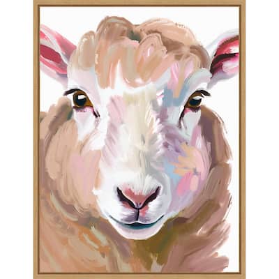 Schaf Sheep by Ohkimiko Framed Canvas Wall Art