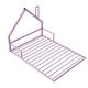 preview thumbnail 9 of 7, Pink Full Size Metal Floor Bed with House-shaped Headboard