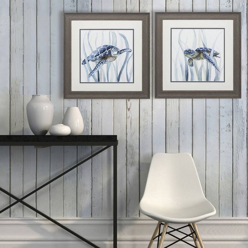 Propac Images Turtle in Grass Set of 2 Wall Art - Blue