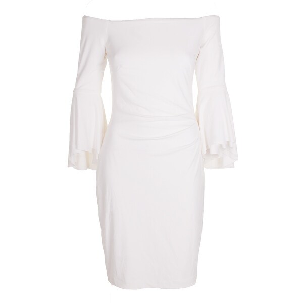 off white bell sleeve dress