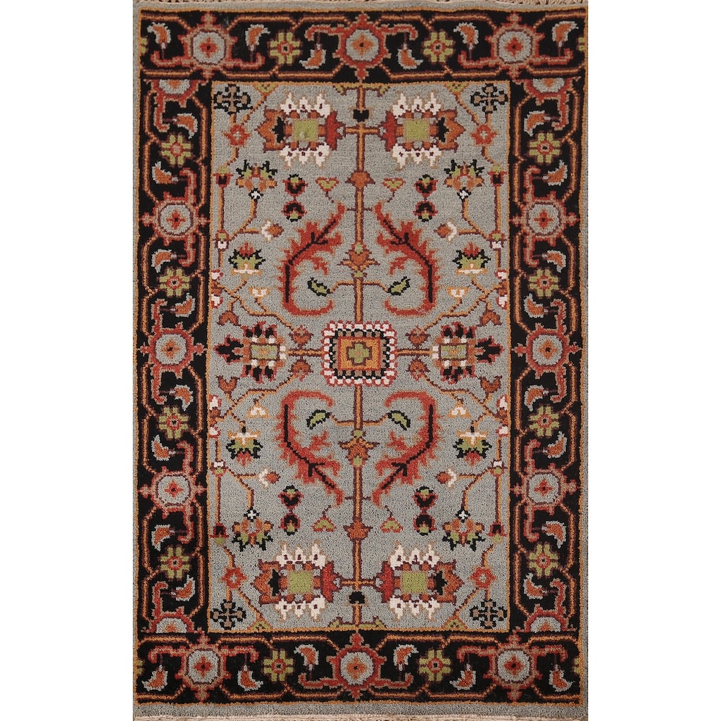 Lilian Oriental Foyer Rug Hand-Knotted Wool Carpet - 3'0"x 5'0"