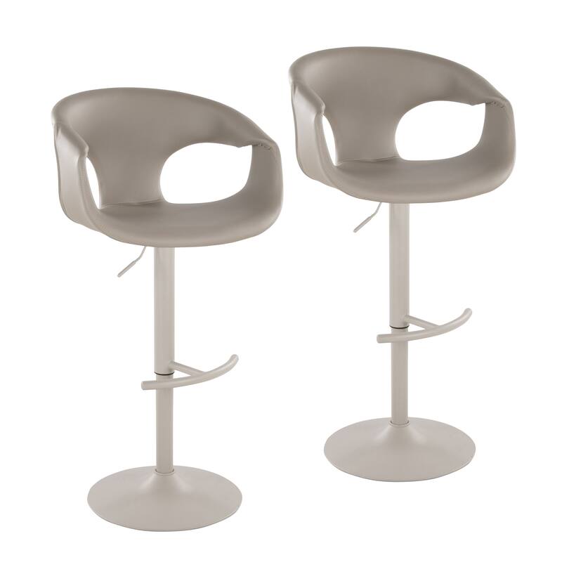 Porch & Den Saurya Adjustable Bar Stool with Rounded T Footrest (Set of 2)