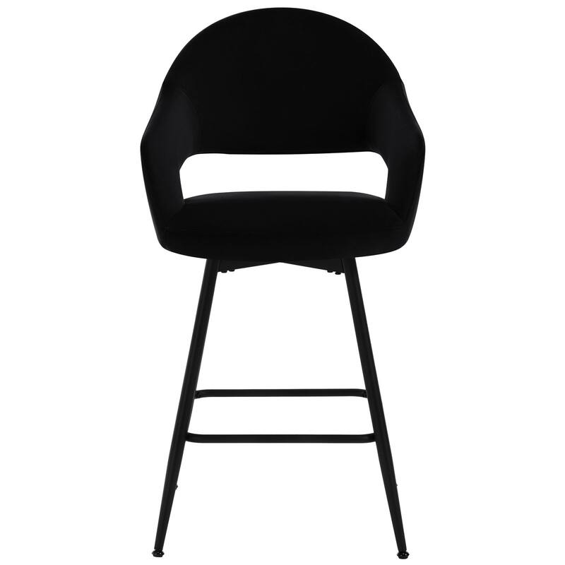 26" Velvet/ Faux Leather Counter Height Swivel Bar Stools Set of 2/4 - 39.2"H x 20.4"W X 22"D