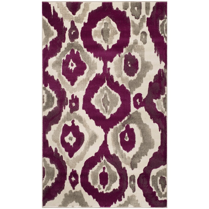 SAFAVIEH Porcello Luzie Modern Rug - 3' x 5' - Ivory/Purple