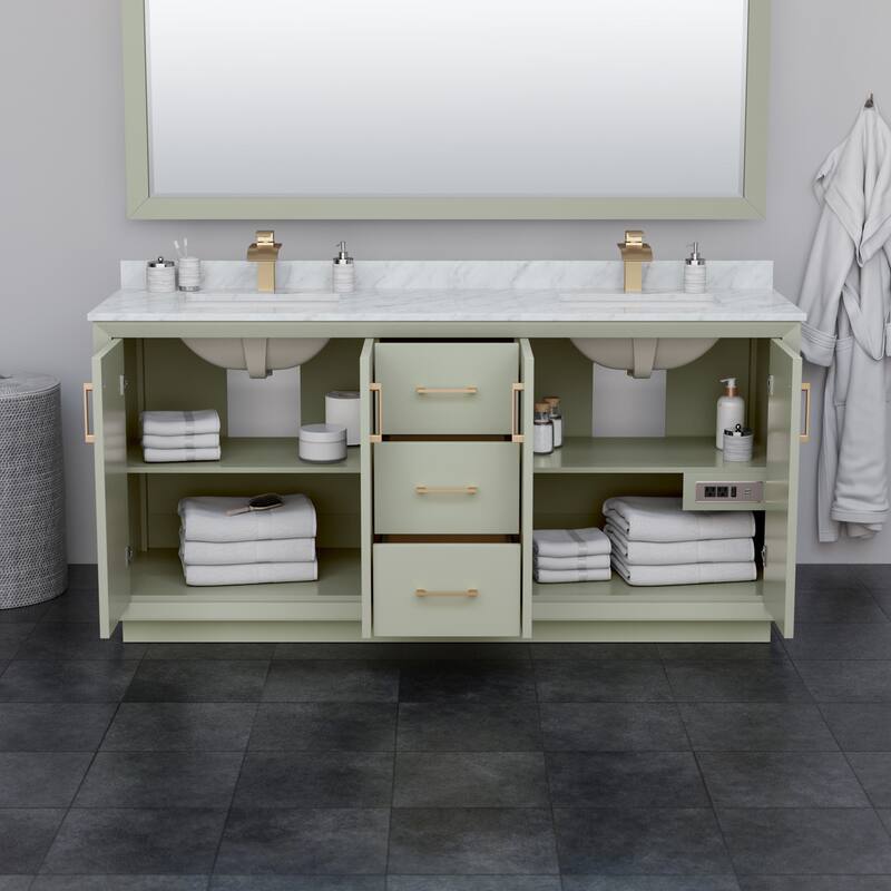 Wyndham Collection WCF414172D-QTZ-UNSMXX Strada 72" Free Standing