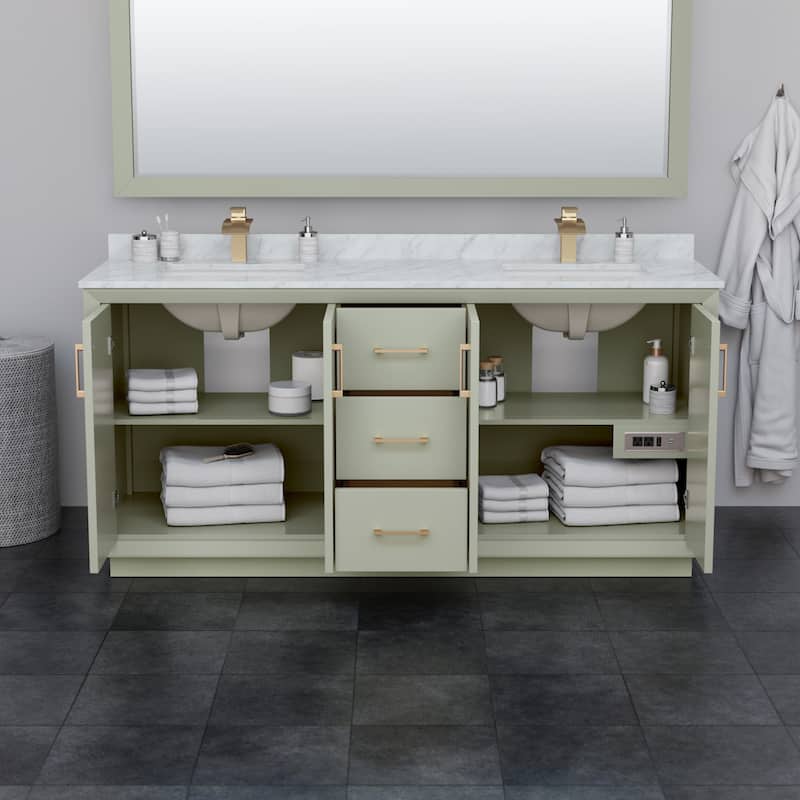 Wyndham Collection WCF414172D-QTZ-US3M70 Strada 72" Free Standing