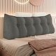 preview thumbnail 8 of 27, WOWMAX Headboard Wedge Reading Pillow With Bolster Neck Roll Grey - Queen