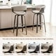 preview thumbnail 83 of 167, Glitzhome Set of 2 or 4 Modern Counter & Bar Height Wooden Swivel Bar Stools