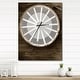 preview thumbnail 11 of 12, Designart 'Sepia Country Wagon Wheel Clock' Oversized Farmhouse Wall CLock 24 in. wide x 32 in. high
