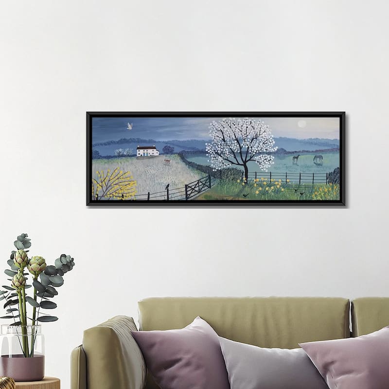 iCanvas "Spring Moon" by Jo Grundy Framed Canvas Print