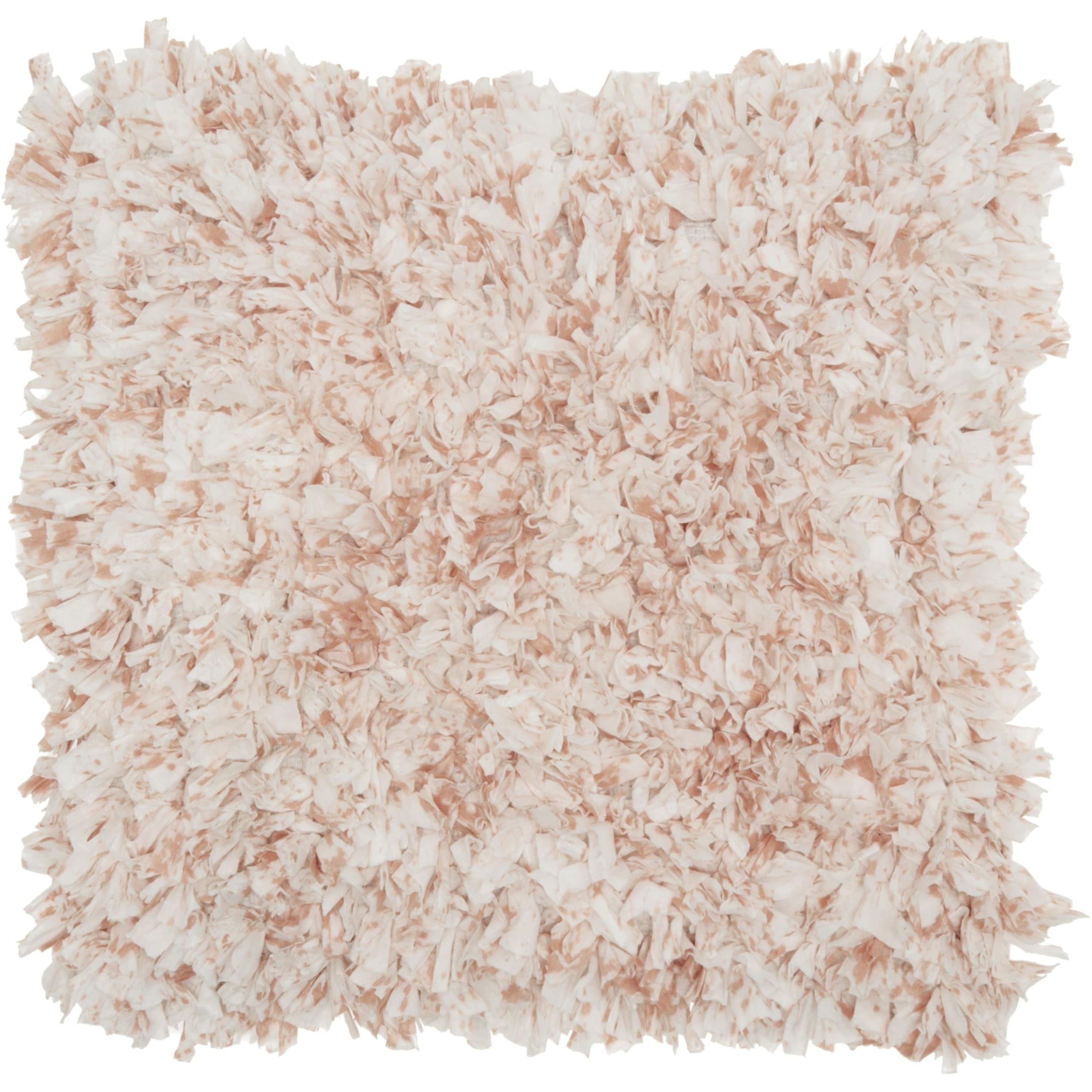 Shaggy Chic Blush And Ivory Throw Pillow Shaggy Chic Blush And Ivory Throw Pillow