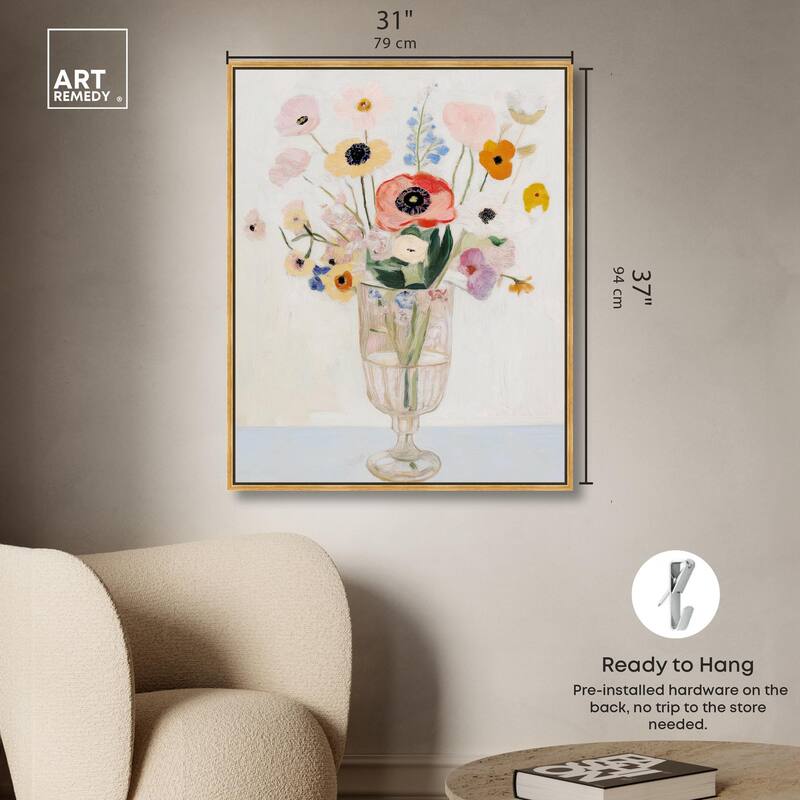 Gentle Bouquet Canvas by Art Remedy