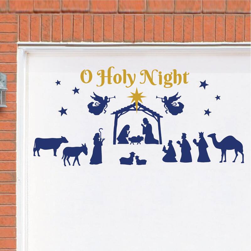 Nativity Scene Christmas Garage Door Magnet - 20.000 x 13.000 x 0.400 ...