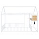 preview thumbnail 4 of 14, Metal Full Size Kids Bed House Bed with Desk,Shelves,Power Outlets and USB Ports