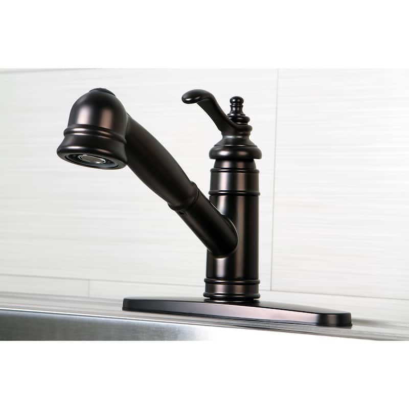 Kingston Brass Templeton 1-Handle Pull-Out Kitchen Faucet - Oil Rubbed Bronze