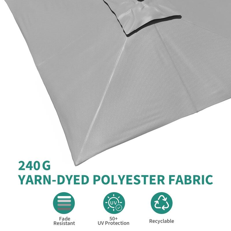 10x10Ft Offset Patio Umbrella, with Adjustable Tilt, 360° Rotating