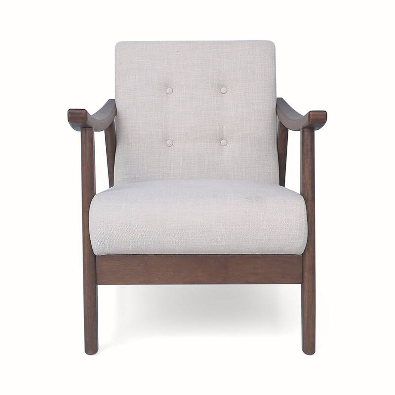 Solid Wood Tufted Armchair