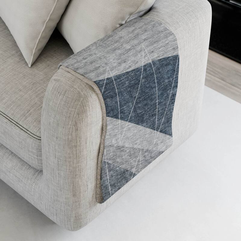 Premium Machine Washable Modern Prism Sherpa Throw Blanket - Charcoal - 4'2" x 5'10"