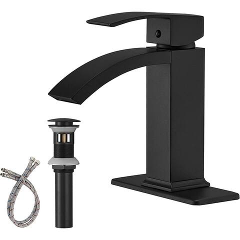 Bathroom Sink Faucet Single Handle Waterfall Spout