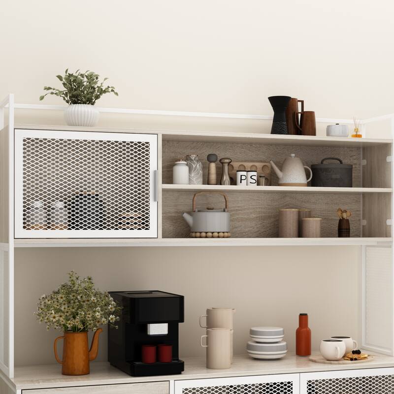 Large Buffet with Hutch,Kitchen Pantry Cupboard Sideboard