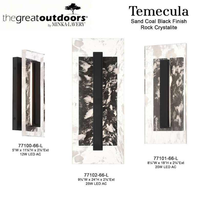 The Great Outdoors 77100-L Temecula 11" Tall ADA LED Outdoor Wall