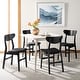 preview thumbnail 76 of 98, SAFAVIEH Lucca Retro Dining Chair (Set of 2) - 17.3" x 20.8" x 33.1" PaddedSeat/SolidWood- Black/Charcoal