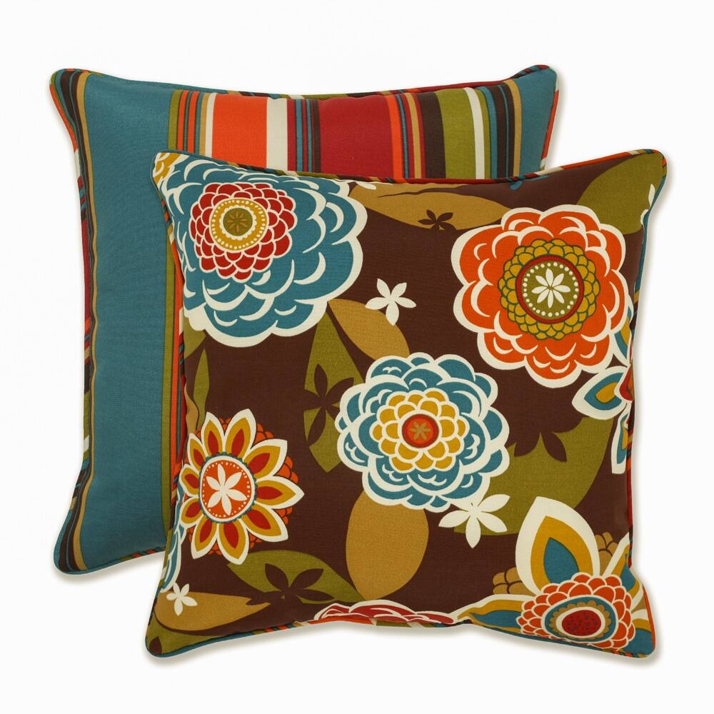 Pillow Perfect Outdoor Annie Square Throw Pillows (Set of 2)