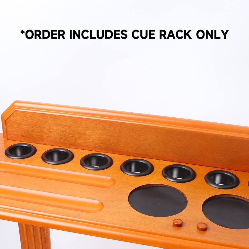GSE™ 10-Pool Cue Wooden Billiard Pool Cue Rack. Floor Stand Pool Cue Stick Holder