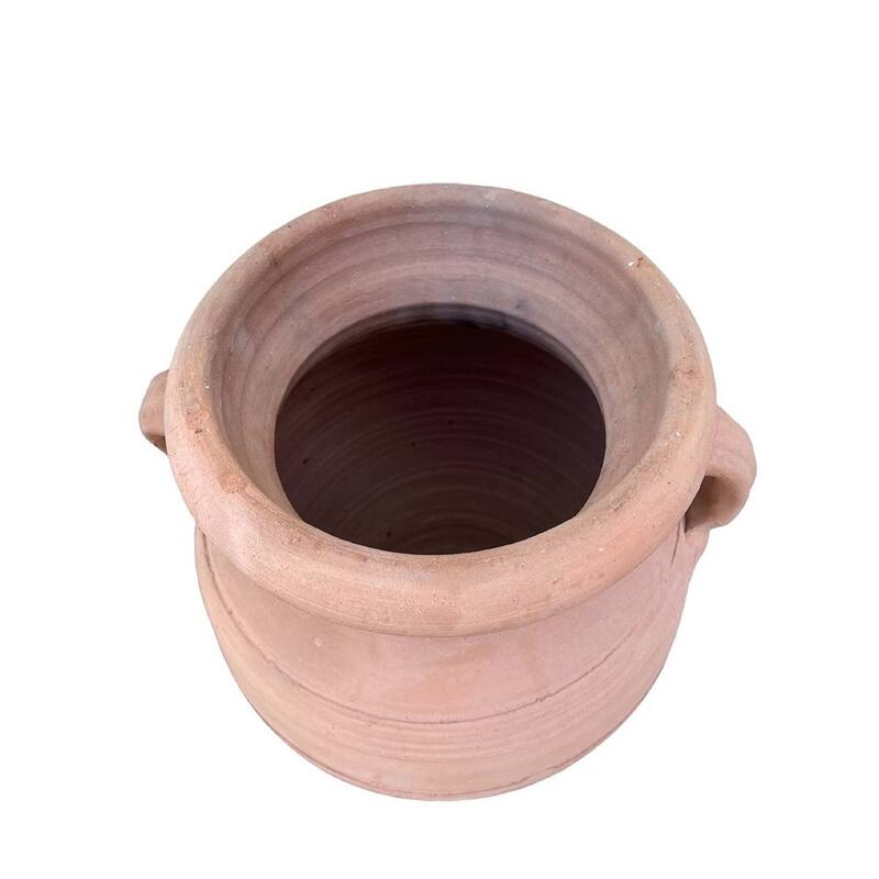 Terracotta Amphora Pot w/2 Handles H 39.3" & Dia 20.5" - Terracotta