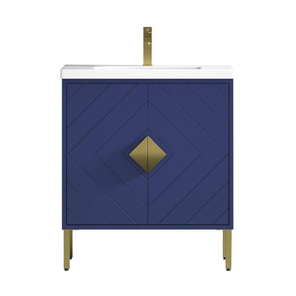 30" Tennant Brand Modern Style Navy Blue Eileen Bathroom Sink Vanity