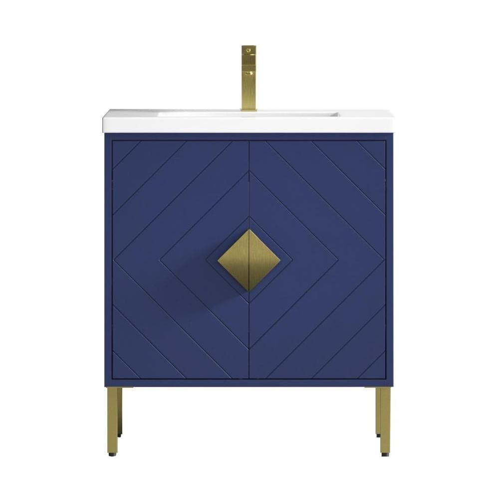30" Tennant Brand Modern Style Navy Blue Eileen Bathroom Sink Vanity