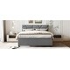 preview thumbnail 10 of 9, Chic Upholstered Platform Bed with Versatile Trundle for Enhanced Comfort