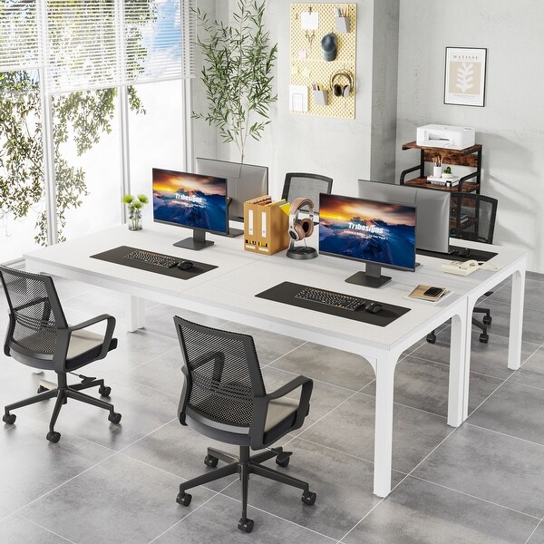 78.74 Inches Executive Desk Double Workstation with Metal