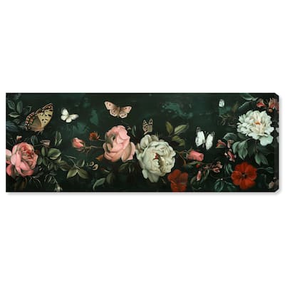 Emerald Floral II Panoramic Canvas by Art Remedy, Gallery Wrapped