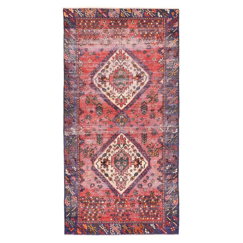 ECARPETGALLERY Hand-knotted Andelz Red Wool Rug - 4'9 x 9'8