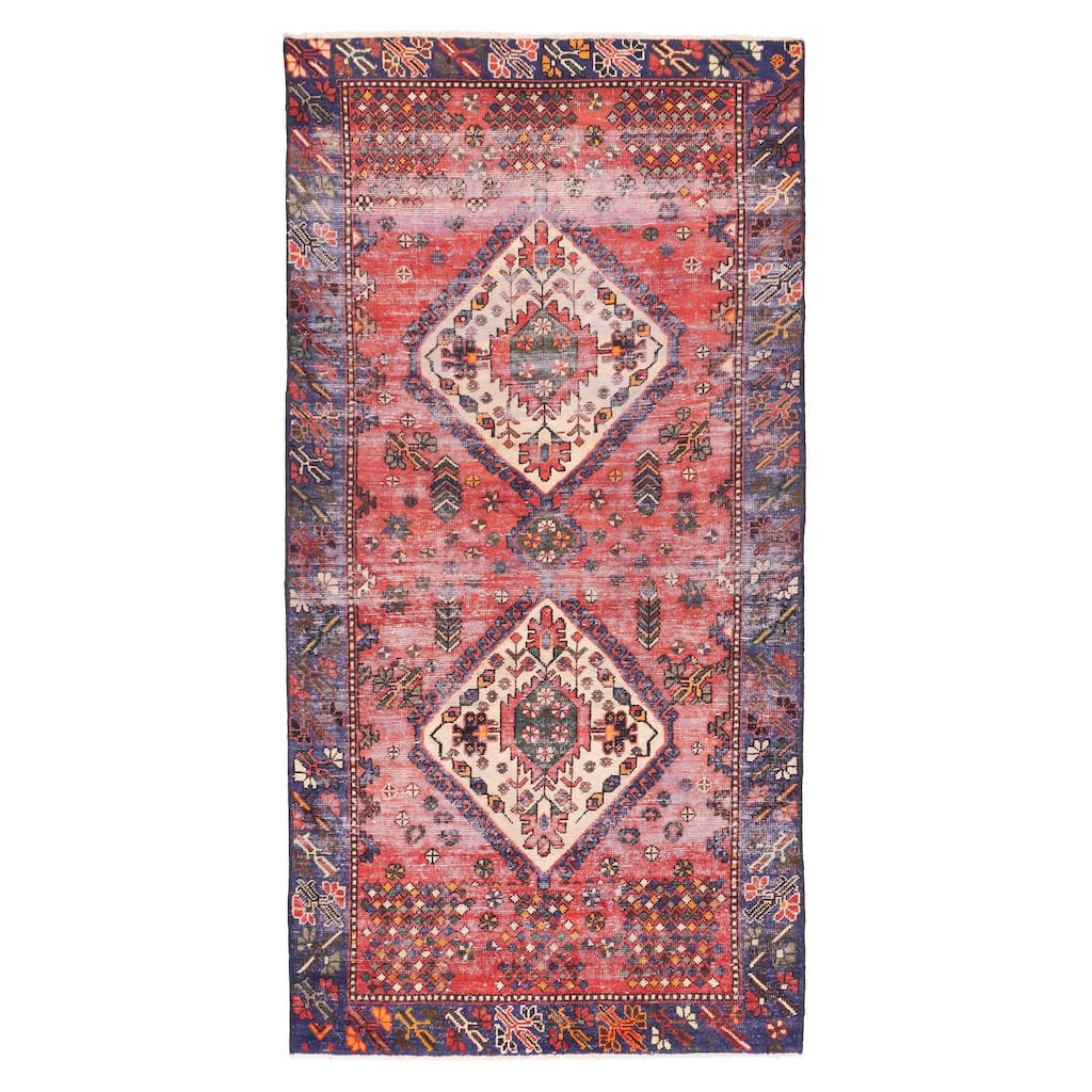 ECARPETGALLERY Hand-knotted Andelz Red Wool Rug - 4'9 x 9'8
