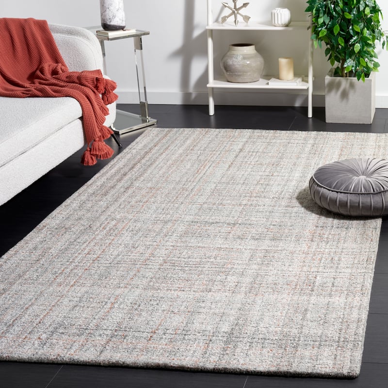 SAFAVIEH Handmade Abstract Hieke Modern Rug - 6' x 9' - Grey/Rust