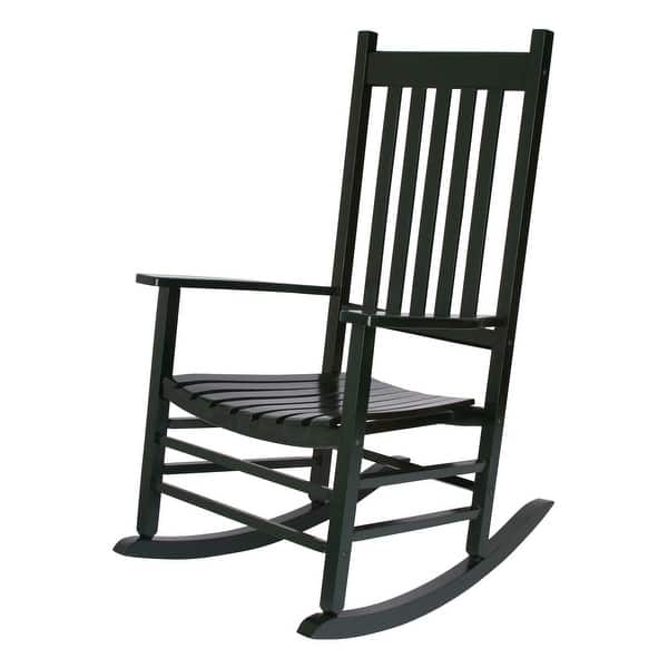 slide 2 of 8, Porch & Den Steeplechase Genuine Hardwood Rocking Chair Dark Green