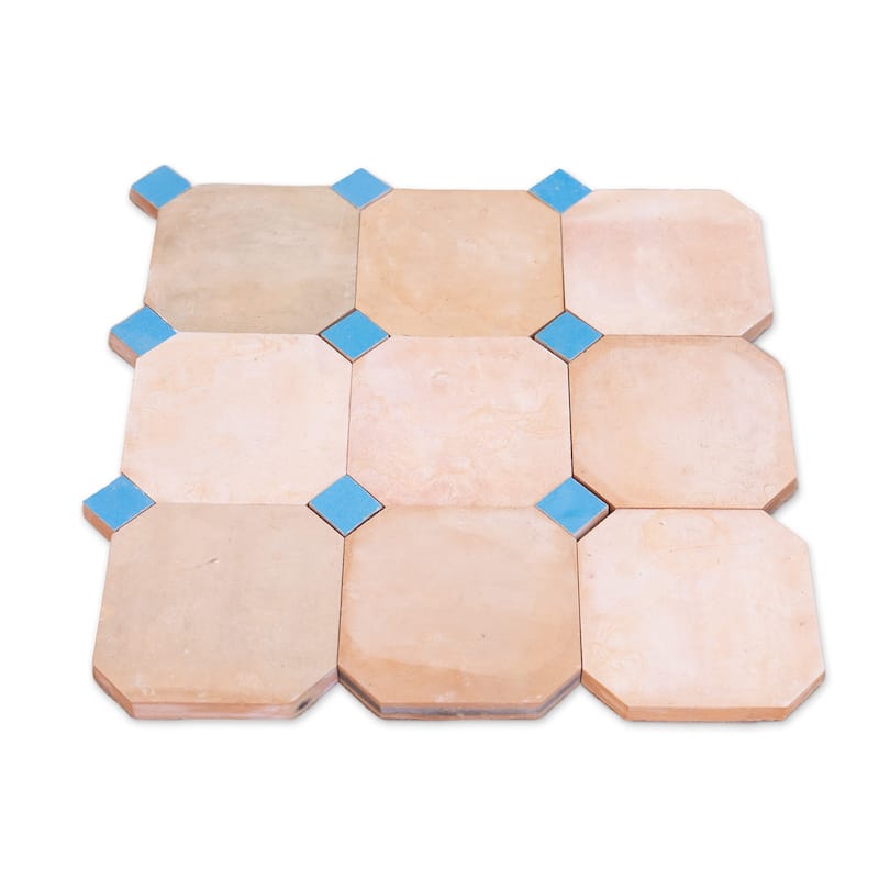 Contemporary Zellige Panels, 12" X 12" X 1/2", Terracotta - Skylight Accents
